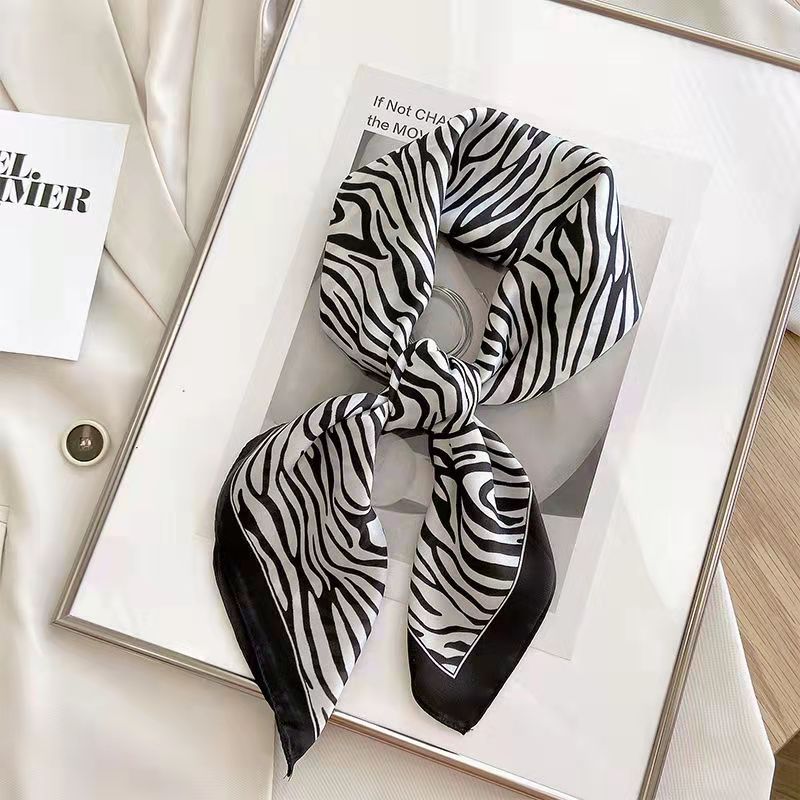 Face Scarf Mask - New Fashion Zebra Printed Square Scarf