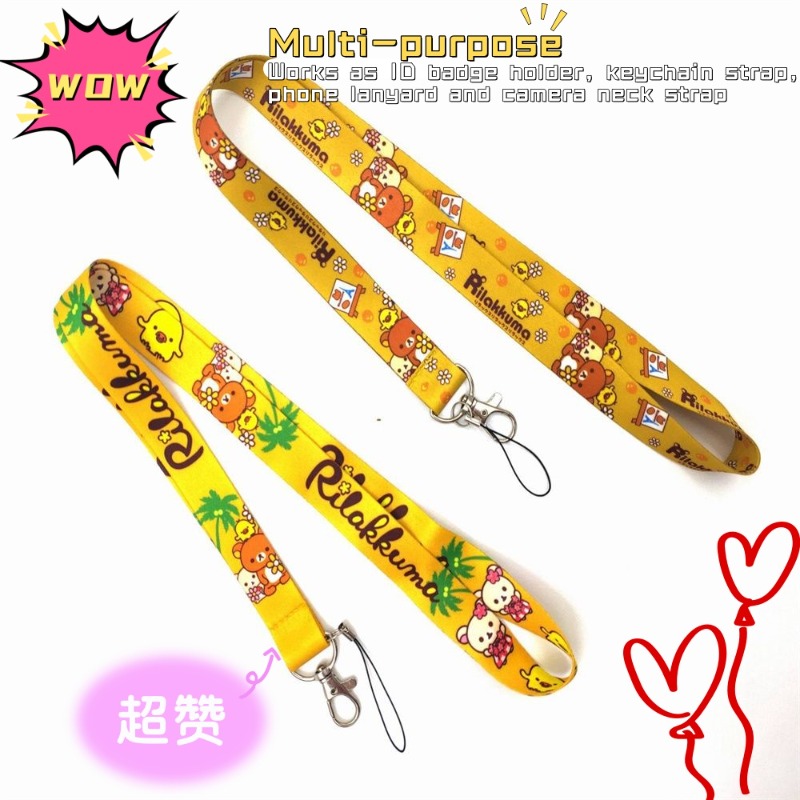 Lanyard Badge Holder - Kawaii Rilakkuma Anime Lanyard | Neck