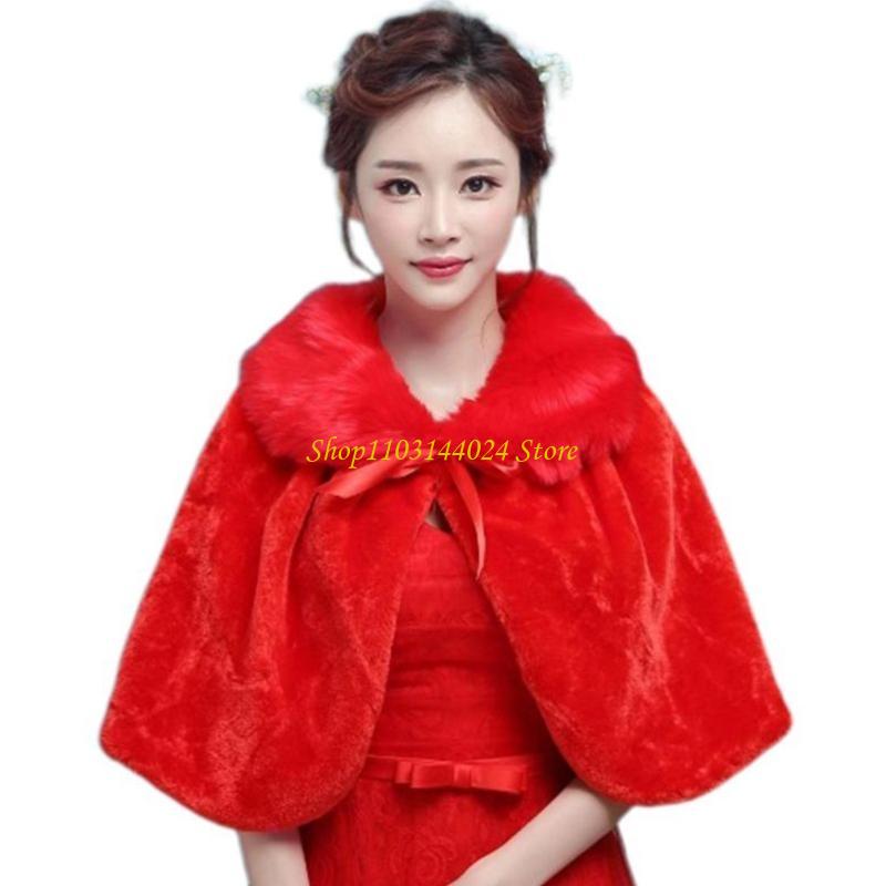 N5KE Nữ Mùa Đông Làm Dày Sang  - đánh giá và giá Stole Wedding Shawl