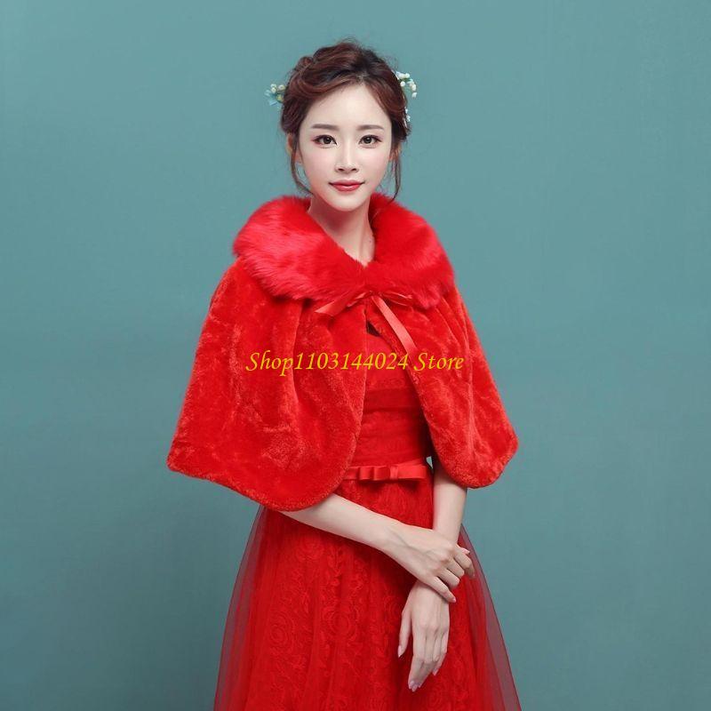 N5KE Nữ Mùa Đông Làm Dày Sang  - đánh giá và giá Stole Wedding Shawl