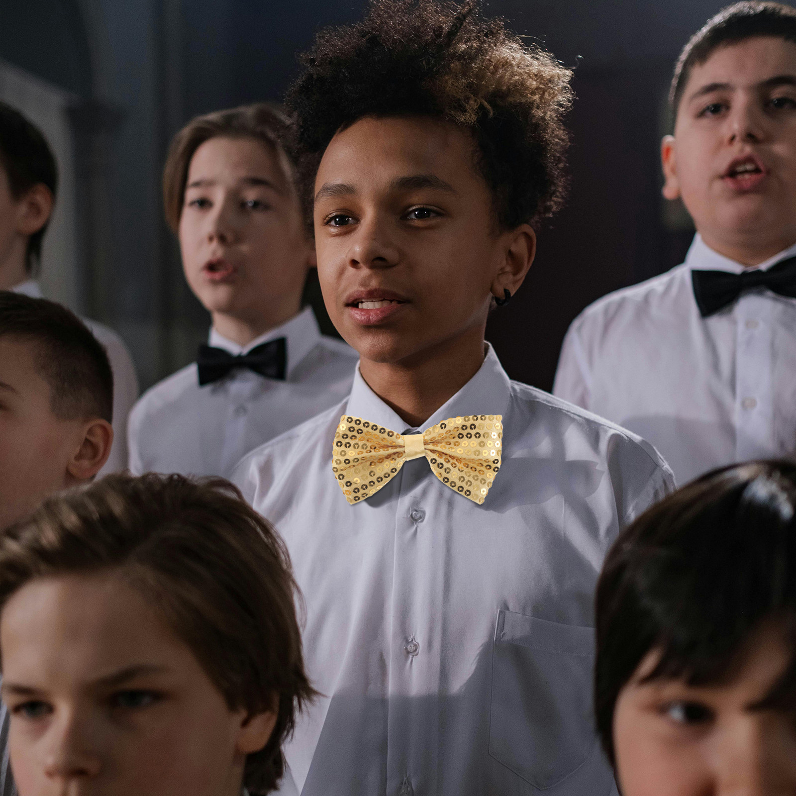 5Pcs Children's Sequin Bow Tie - đánh giá và giá Bow Tie Pre Tied