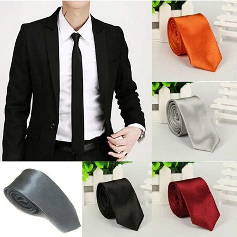 Fashion Elegant Solid Color Ne - đánh giá và giá Skinny Tie Men