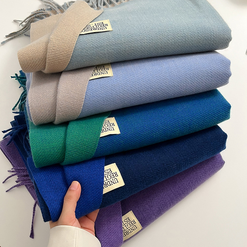 Fashion Solid Cashmere Warm Sc - đánh giá và giá Woven Scarf Blanket