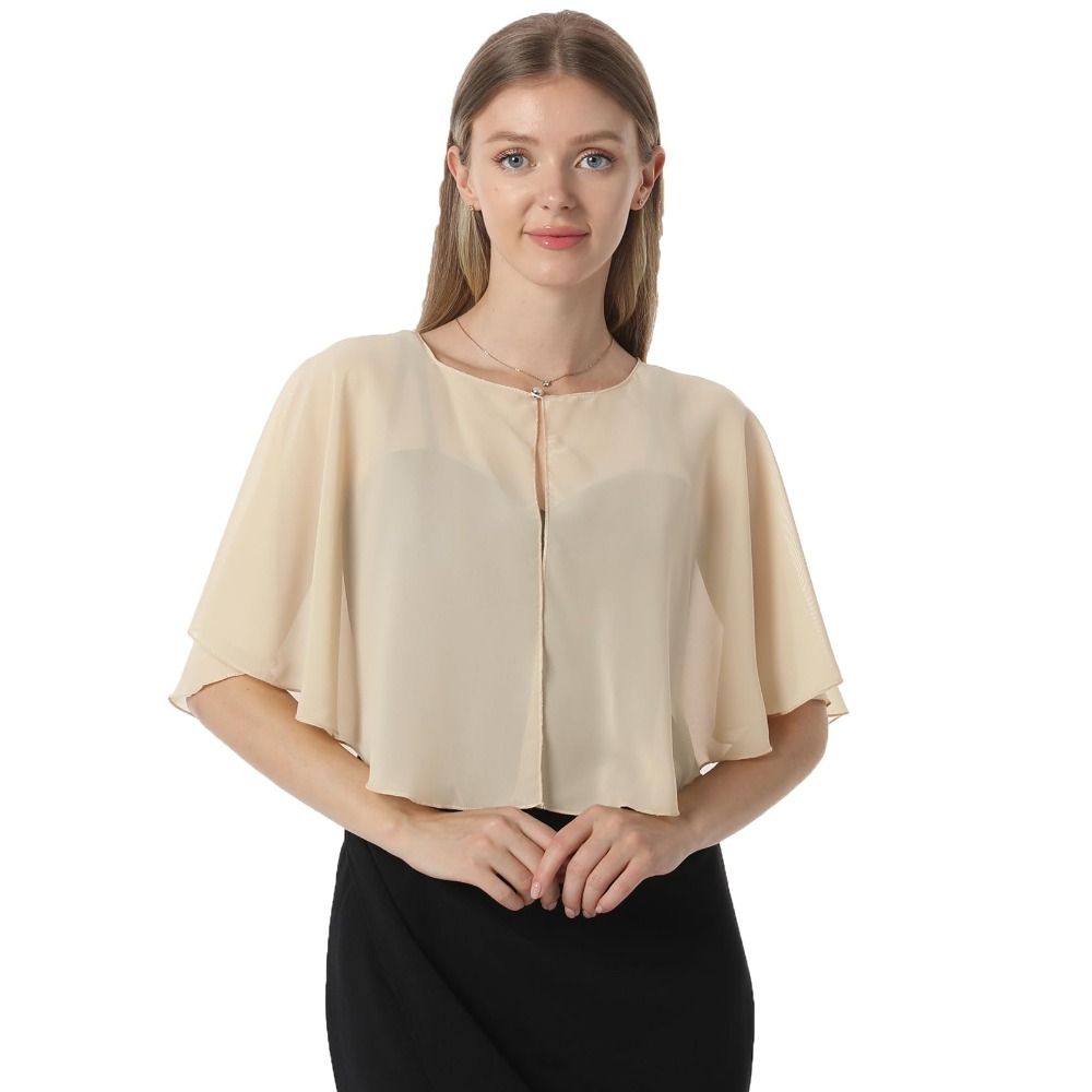 Vintage Sheer Chiffon Capelet  - đánh giá và giá Stole Wedding Shawl