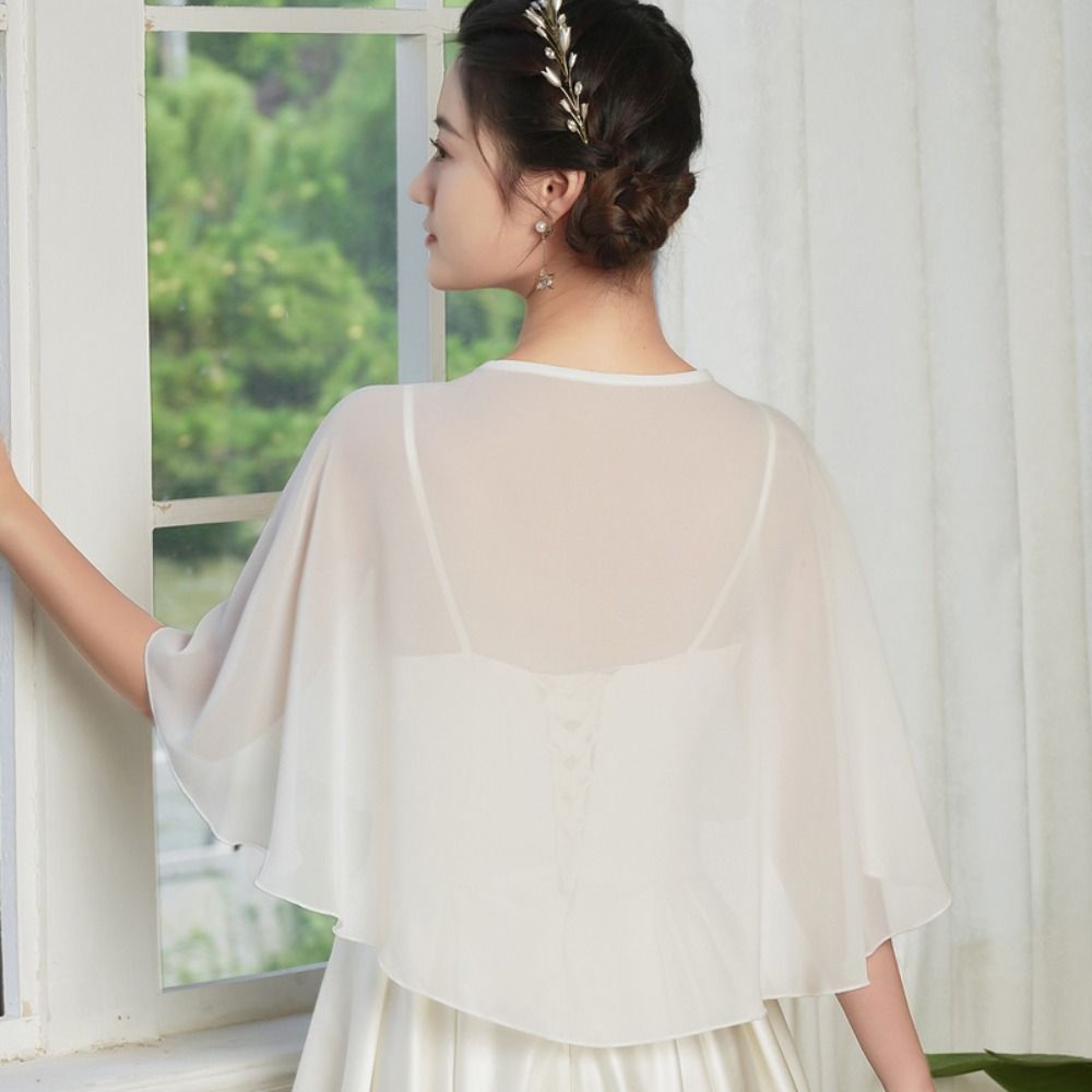 Vintage Sheer Chiffon Capelet  - đánh giá và giá Stole Wedding Shawl